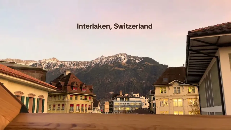 Mountain view from an Interlaken stay